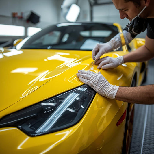 Car covered with high-gloss TPU Paint Protection Film in India